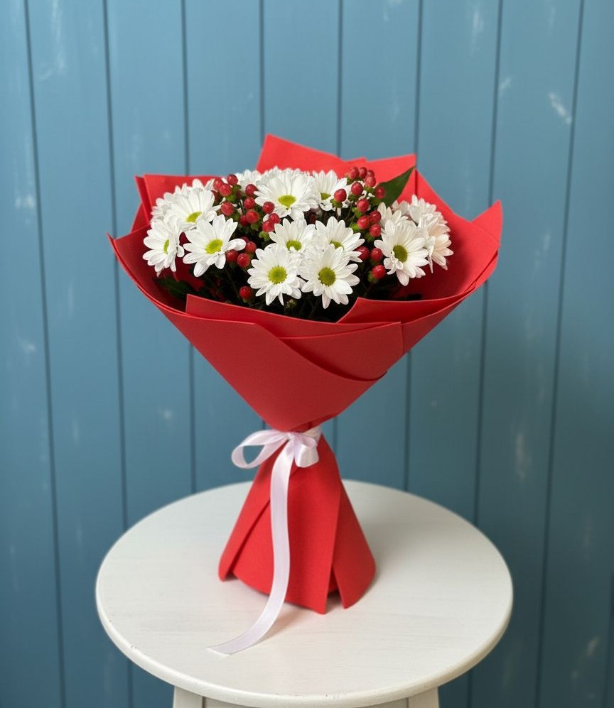 Букет цветов из: Хризантемы в Песь