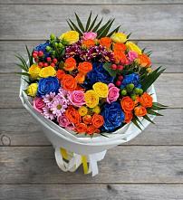 Букет цветов из:  Розы и Хризантемы в Песь
