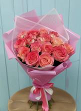 Букет 15 Розовых роз Равель в Песь